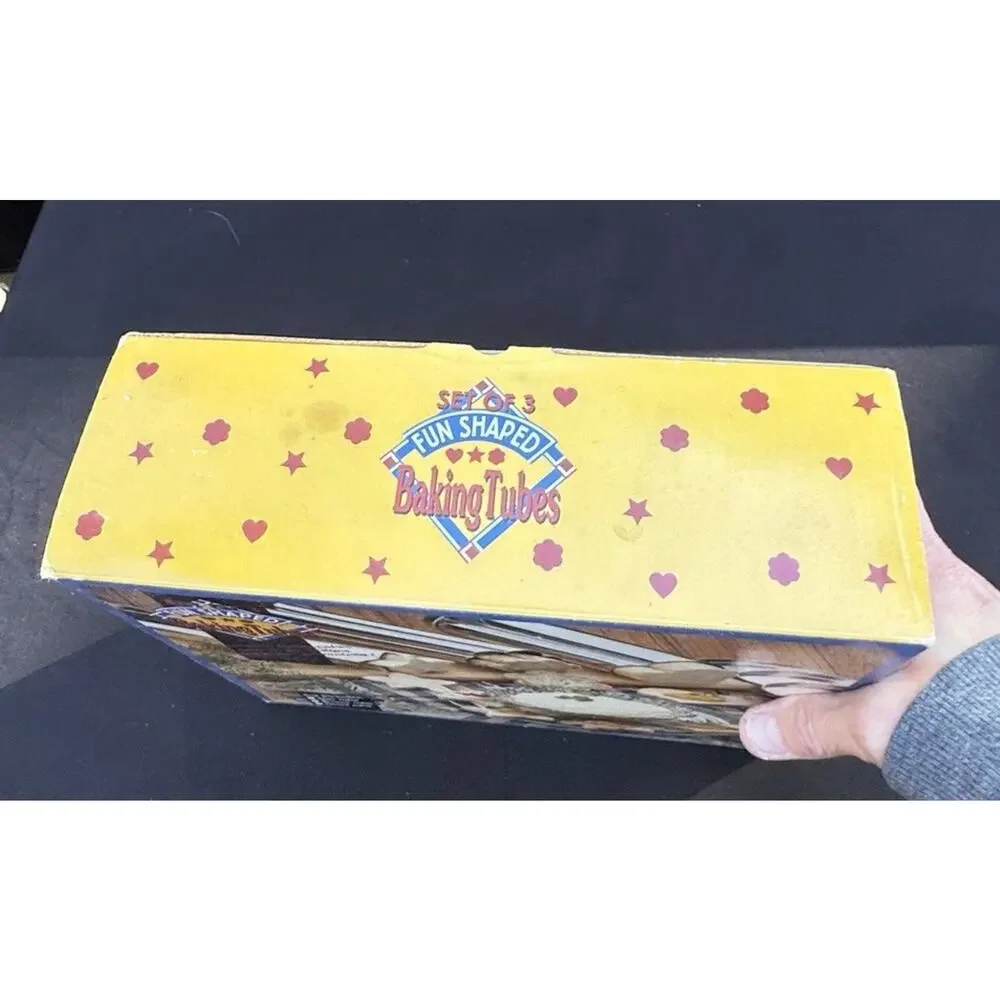 Fun Shaped Baking Tubes Set Of 3 Includes Star Flower & Heart Tubes New Open Box